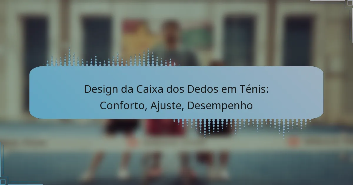 Design da Caixa dos Dedos em Ténis: Conforto, Ajuste, Desempenho