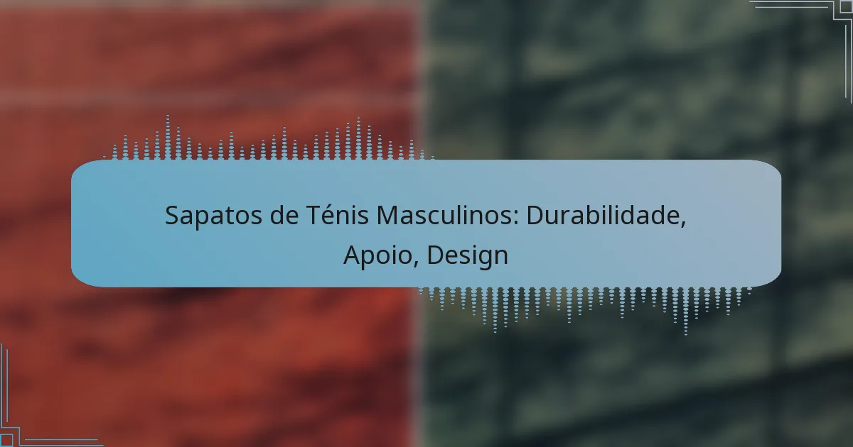Sapatos de Ténis Masculinos: Durabilidade, Apoio, Design