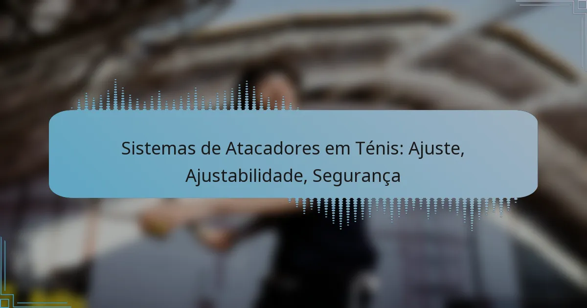 Sistemas de Atacadores em Ténis: Ajuste, Ajustabilidade, Segurança