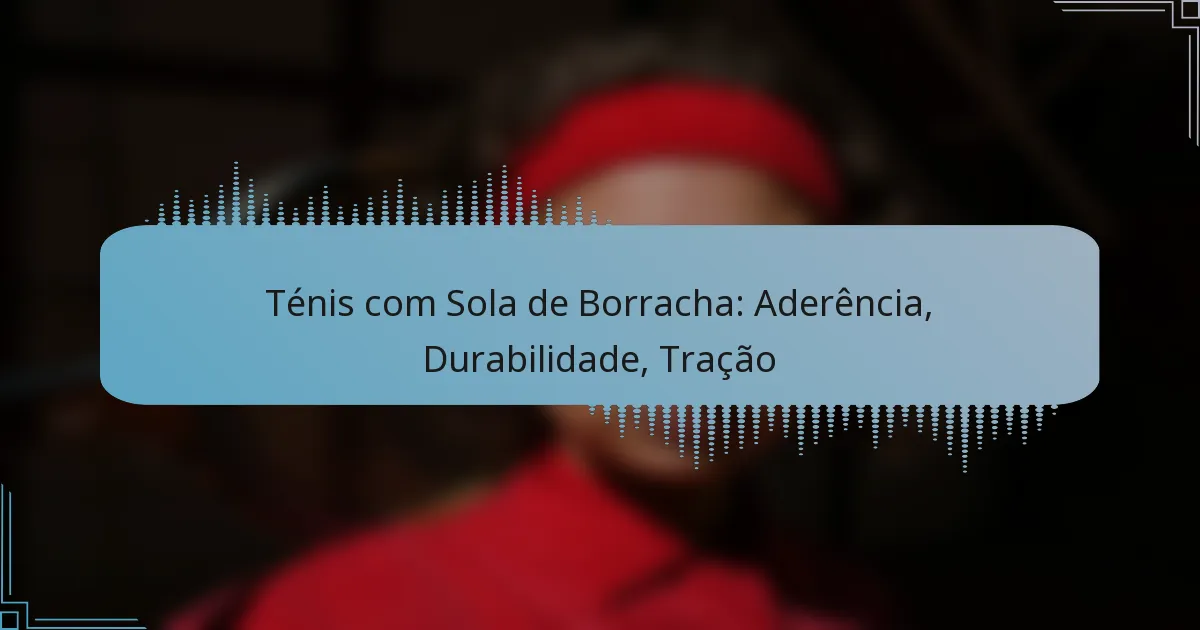 Ténis com Sola de Borracha: Aderência, Durabilidade, Tração