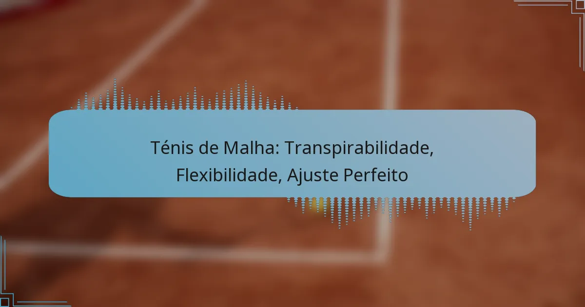 Ténis de Malha: Transpirabilidade, Flexibilidade, Ajuste Perfeito