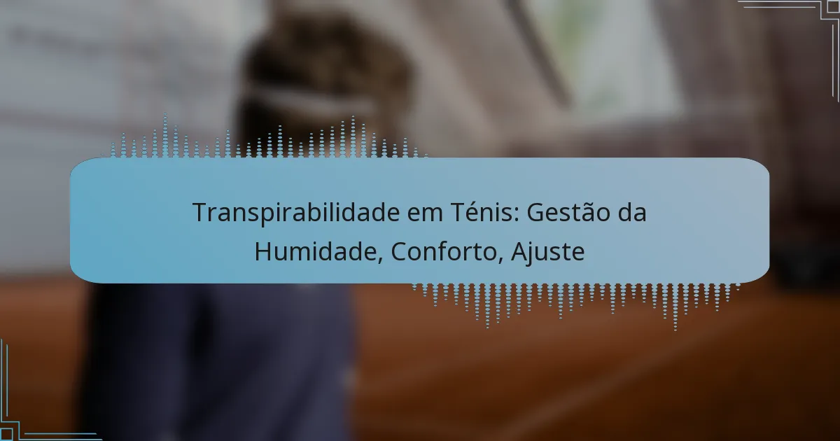 Transpirabilidade em Ténis: Gestão da Humidade, Conforto, Ajuste